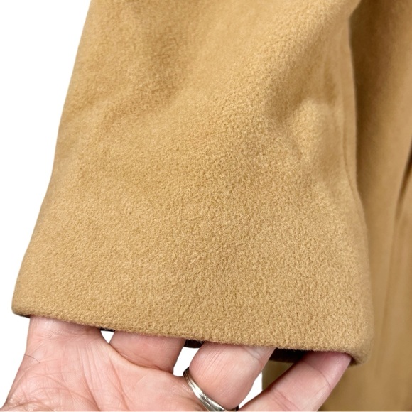 Vintage KRISTEN BLAKE Camel Lamb’s Wool & Cashmere Blend Pea Coat Plus Size 12 - Picture 4 of 8